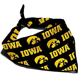 ShopInstaPets Iowa Hawkeyes Dog Bandana, Large