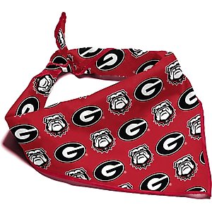 ShopInstaPets Georgia Bulldogs Dog Bandana, Large