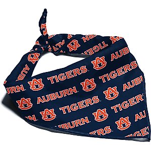 ShopInstaPets Auburn Tigers Dog Bandana, Small