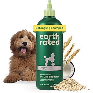 Earth Rated 3-in-1 Detangling Dog Shampoo & Conditioner, White Tea & Basil Scent, 16-fl oz bottle