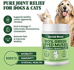 Special Breed Green Lipped Mussel Powder Joint Supplement for Dogs & Cats, 14.10-oz slide 2 of 6