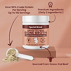 Special Breed Grass Fed Beef Bone Broth Powder Supplement for Dogs & Cats, 19-oz slide 2 of 6