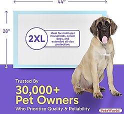 PetsWorld Massive Dog Training & Potty Pads, 28 x 44-in, Unscented, 50 count slide 2 of 6