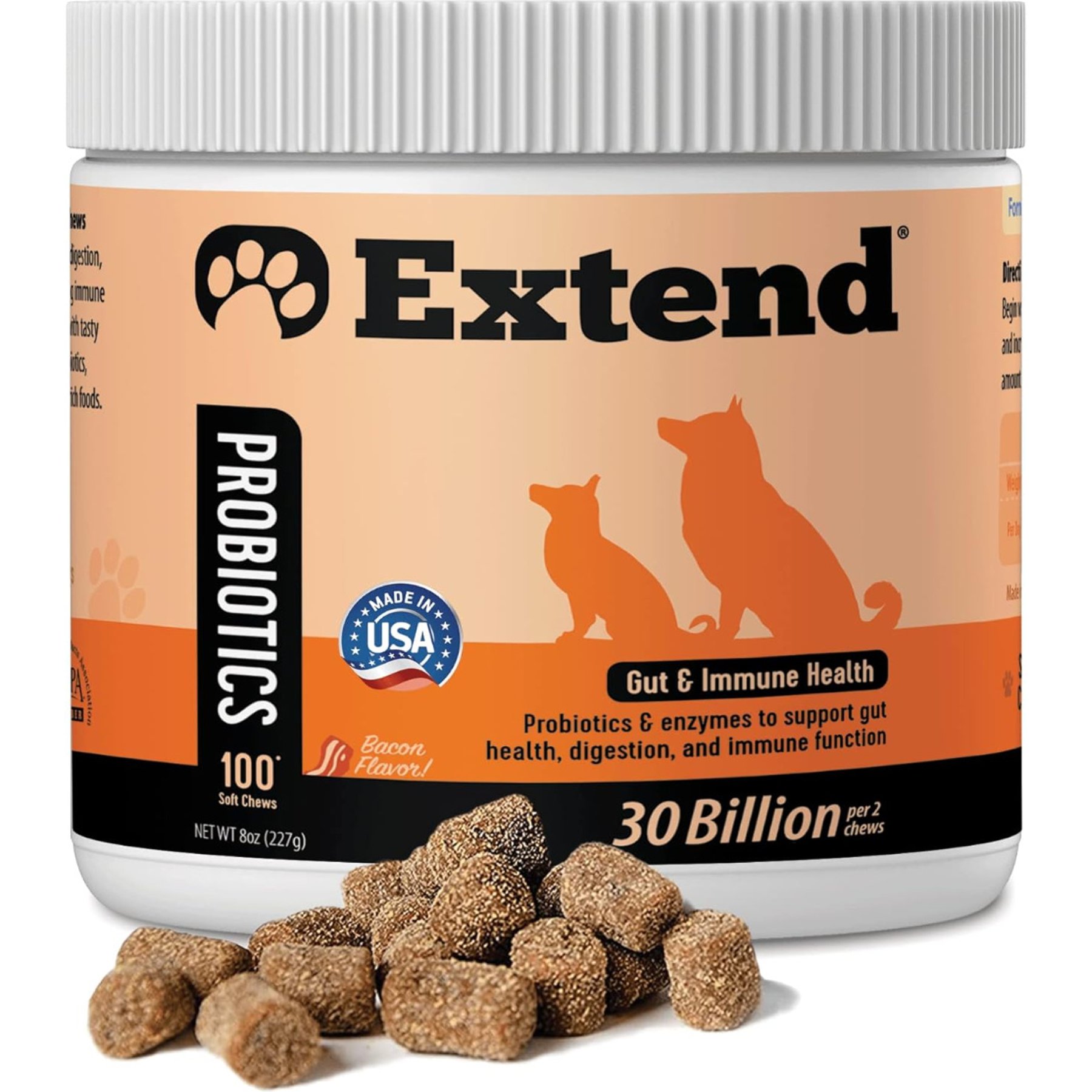Extend Probiotic Supplement for Dogs, 11-oz tub