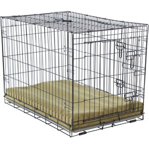 Happy Hounds Carson Deluxe Dog Crate Pad, Moss, 42-in