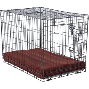 Happy Hounds Carson Deluxe Dog Crate Pad, Burgundy, 42-in