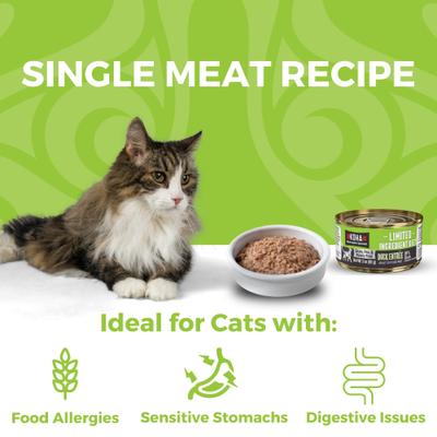 Show full view: KOHA Limited Ingredient Diet Duck Entrée Grain-Free Paté Wet Cat Food, 3-oz can, case of 24 slide 4 of 8