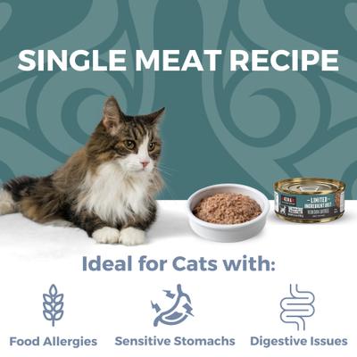 Show full view: KOHA Limited Ingredient Diet Venison Entrée Grain-Free Paté Wet Cat Food, 5.5-oz can, case of 24 slide 4 of 8