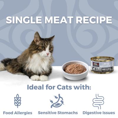 Show full view: KOHA Limited Ingredient Diet Rabbit Au Jus Grain-Free Paté Wet Cat Food, 3-oz can, case of 24 slide 4 of 8