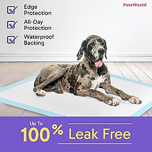 PetsWorld Gigantic Dog Training & Potty Pads, 36 x 36-in, Unscented, 150 count