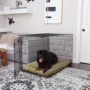 Happy Hounds Carson Deluxe Dog Crate Pad, Moss, 48-in