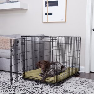 Happy Hounds Carson Deluxe Dog Crate Pad, Moss, 42-in