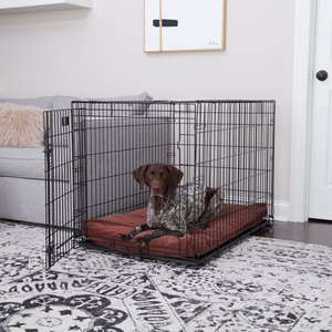 Happy Hounds Carson Deluxe Dog Crate Pad, Burgundy, 42-in
