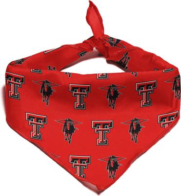 Show full view: ShopInstaPets Texas Tech Red Raiders Dog Bandana, Small slide 4 of 5