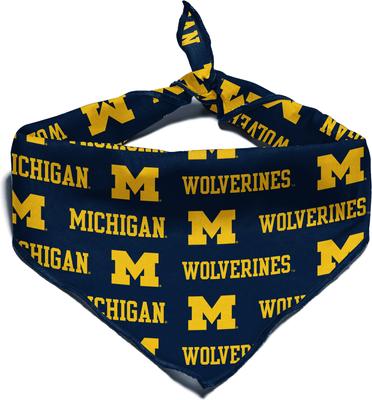 Show full view: ShopInstaPets Michigan Wolverines Dog Bandana, Large slide 4 of 5