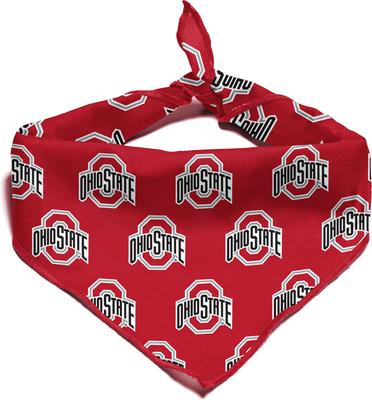 Show full view: ShopInstaPets Ohio State Buckeyes Dog Bandana, Large slide 3 of 4