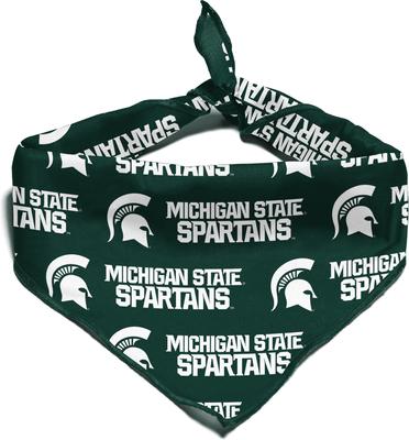 Show full view: ShopInstaPets Michigan State Spartans Dog Bandana, Large slide 3 of 4