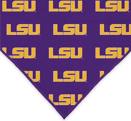 Show full view: ShopInstaPets LSU Tigers Dog Bandana, Large slide 4 of 4