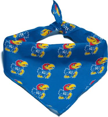 Show full view: ShopInstaPets Kansas Jayhawks Dog Bandana, Small slide 3 of 4