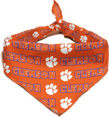 Show full view: ShopInstaPets NCAA Dog Bandana, Clemson Tigers, Large slide 3 of 5