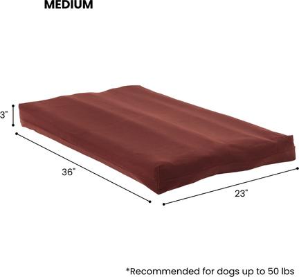 Show full view: Happy Hounds Carson Deluxe Dog Crate Pad, Burgundy, 36-in slide 6 of 10