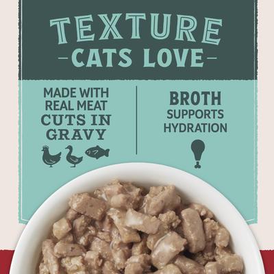 Show full view: Natural Balance Ultra Protein Chicken, Duck & Salmon Cuts in Gravy Variety Pack Wet Cat Food, 2.7-oz cup, case of 12 slide 7 of 11