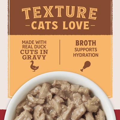 Show full view: Natural Balance Ultra Protein Real Duck Recipe with Protein-Rich Organs Cuts in Gravy Wet Cat Food, 2.7-oz cup, case of 10 slide 6 of 10