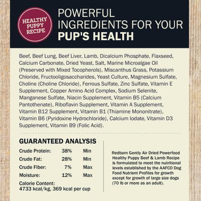 Show full view: Redbarn Powerfood Healthy Puppy Beef & Lamb Grain-Free Gently Air-Dried Dog Food, 2-lb bag slide 6 of 11