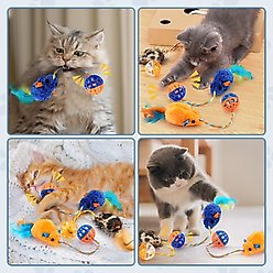 Fashion's Talk 6 Piece Plush Catnip-Filled Mice & Jingle Balls Cat Toys slide 2 of 7