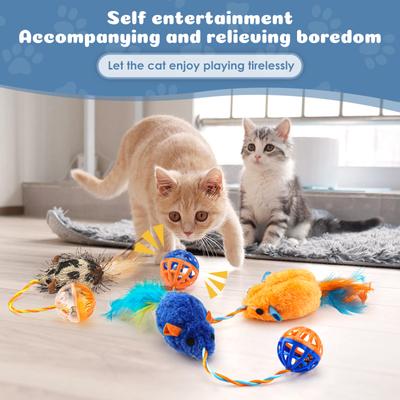 Show full view: Fashion's Talk 6 Piece Plush Catnip-Filled Mice & Jingle Balls Cat Toys slide 3 of 7