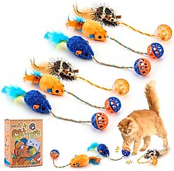 Fashion's Talk 6 Piece Plush Catnip-Filled Mice & Jingle Balls Cat Toys