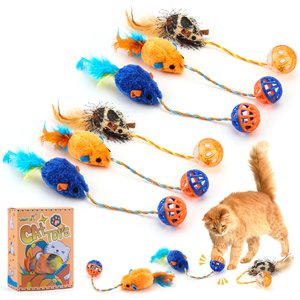 Fashion's Talk 6 Piece Plush Catnip-Filled Mice & Jingle Balls Cat Toys