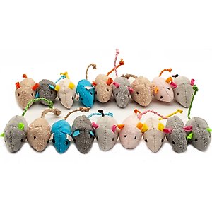 Fashion's Talk 18 Piece Plush Catnip-Filled Mice Cat Toys