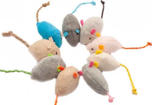 Show full view: Fashion's Talk 18 Piece Plush Catnip-Filled Mice Cat Toys slide 3 of 8