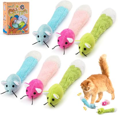 Show full view: Fashion's Talk 6 Piece Plush Catnip-Filled Crinkle Tail Cat Toy slide 7 of 7
