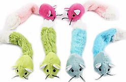 Fashion's Talk 6 Piece Plush Catnip-Filled Crinkle Tail Cat Toy