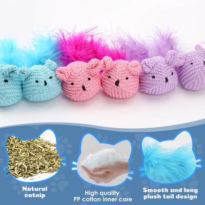 Show full view: Fashion's Talk 6 Piece Plush Catnip-Filled Mice Cat Toy slide 4 of 7