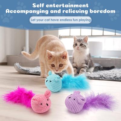 Show full view: Fashion's Talk 6 Piece Plush Catnip-Filled Mice Cat Toy slide 3 of 7