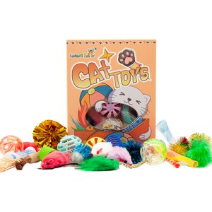 Fashion's Talk 50 Piece Hanging Mice, Feather, Springs, Wand, Crinkle Balls, Silvervine Sticks Cat Toys