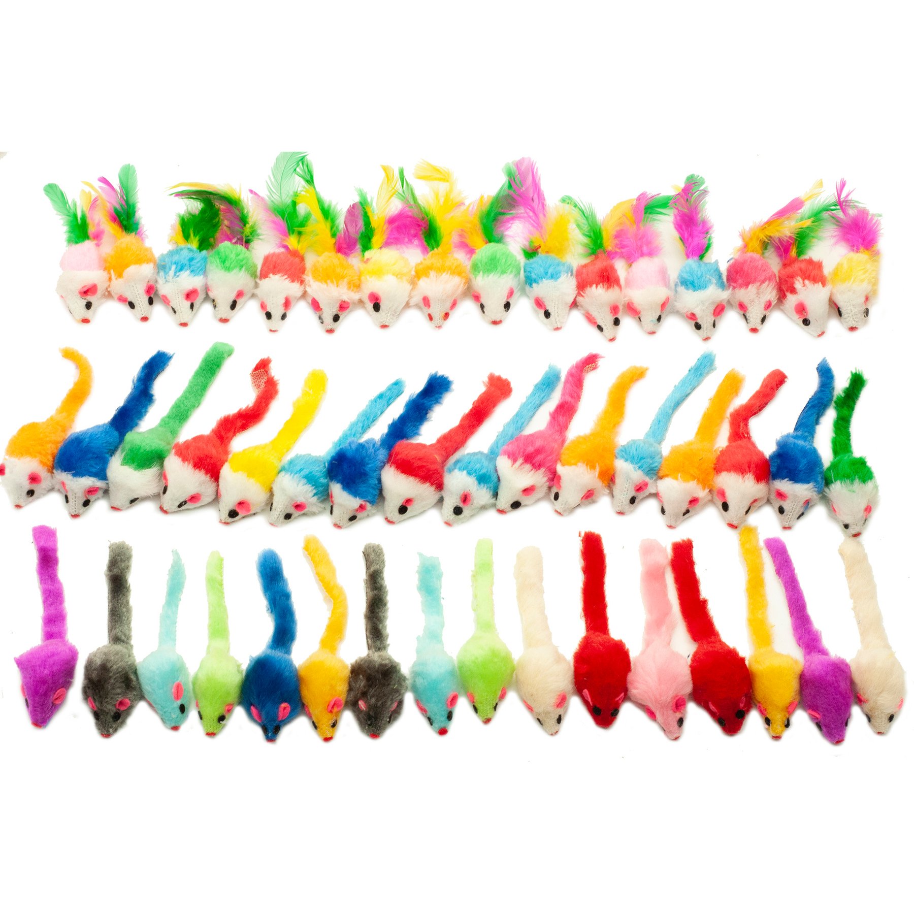 Fashion's Talk 48 Piece Assorted Mice Cat Toys