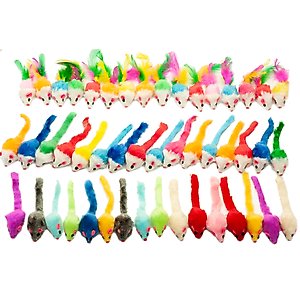 Fashion's Talk 48 Piece Assorted Mice Cat Toys