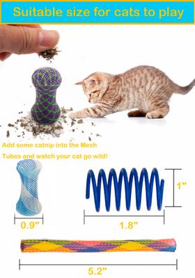 Show full view: Fashion's Talk 49 Piece Catnip Bag, Mesh Tubes, Springs Cat Toys slide 4 of 9