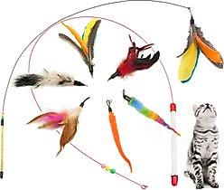 Fashion's Talk Feather Wire Wand Cat Toy & Replacement