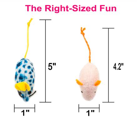 Show full view: Fashion's Talk Mouse 32 Piece Assorted Soft Plush Catnip Mice Cat Toys slide 3 of 7