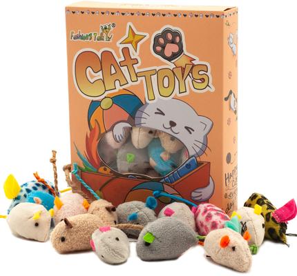 Show full view: Fashion's Talk Mouse 32 Piece Assorted Soft Plush Catnip Mice Cat Toys slide 7 of 7