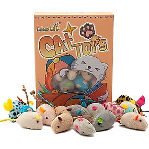 FASHION'S TALK Mouse 32 Piece Assorted Soft Plush Catnip Mice Cat