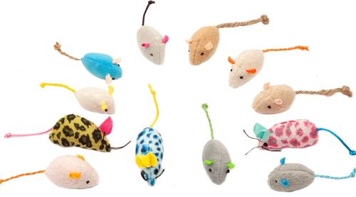 Show full view: Fashion's Talk Mouse 32 Piece Assorted Soft Plush Catnip Mice Cat Toys slide 4 of 7