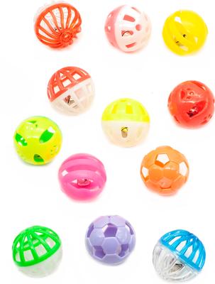 Show full view: Fashion's Talk 12 Piece Plastic Ball Cat Toys slide 6 of 8
