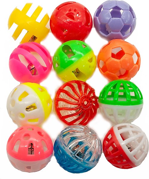 Show full view: Fashion's Talk 12 Piece Plastic Ball Cat Toys slide 3 of 7