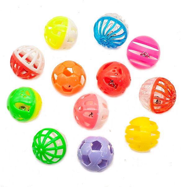 Show full view: Fashion's Talk 12 Piece Plastic Ball Cat Toys slide 2 of 7